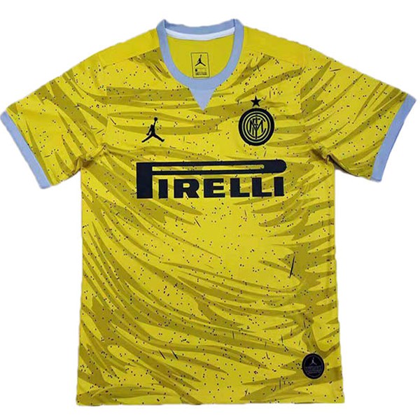 JORDAN Tailandia Camiseta Inter de Milan Replica Segunda Ropa 2019/20 Amarillo